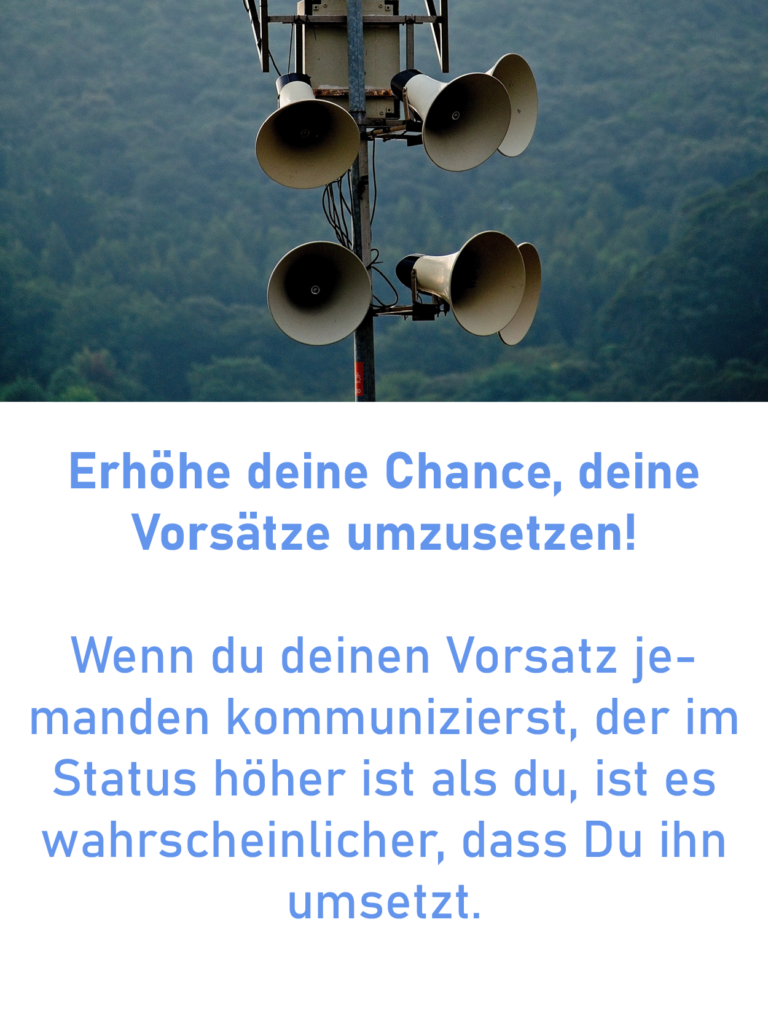 Vorsätze eher umsetzen durch kommunizieren